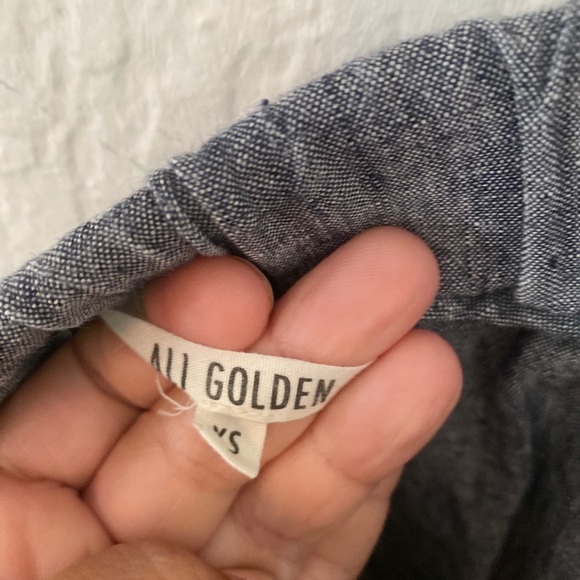 Ali golden linen crop pants - Picture 4 of 4